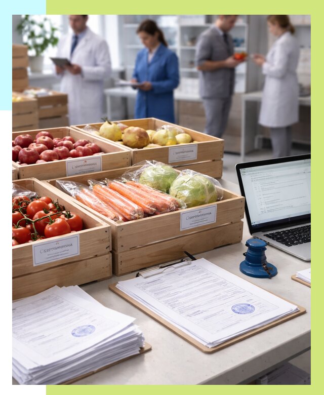Сертификация овощей и фруктов в Сыктывкаре от 8764 р. | Алешин-Скт