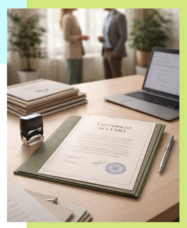 Сертификат без ГМО в Сыктывкаре от 7733 р. оформить срочно Алешин-Скт